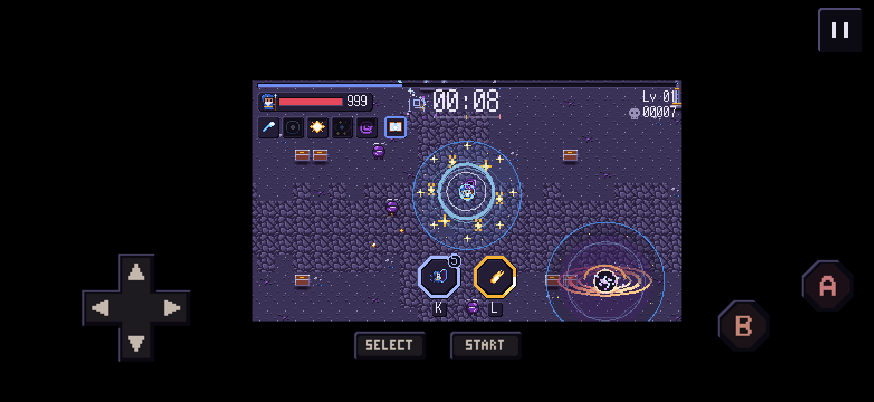 iOS NES touch controls · landscape layout preview.