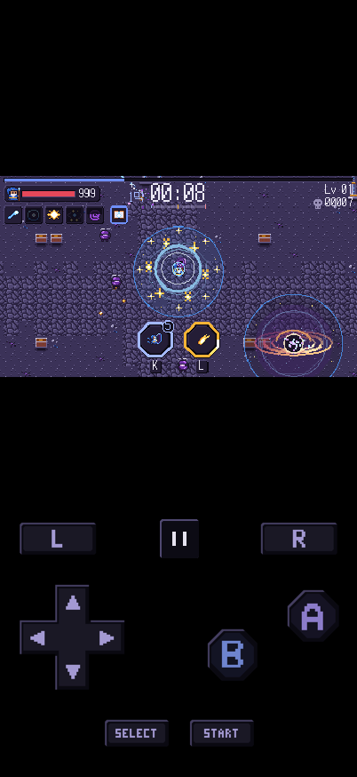 iOS GBA touch controls · portrait layout preview.